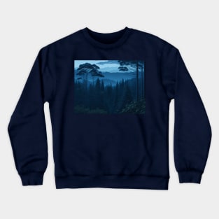 Blue Dusk Forest View #3 Crewneck Sweatshirt